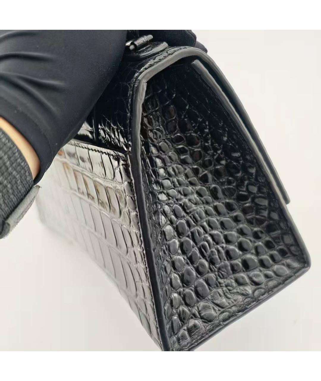 BALENCIAGA Черная кожаная сумка через плечо, фото 7