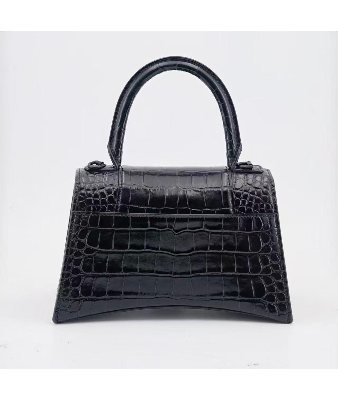 BALENCIAGA Черная кожаная сумка через плечо, фото 4