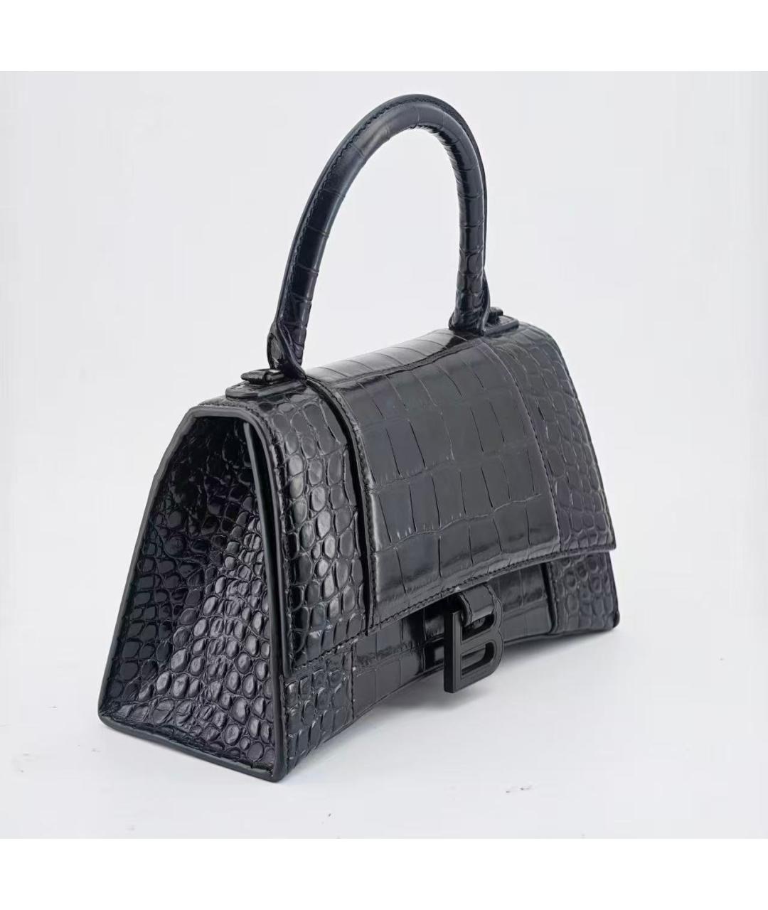 BALENCIAGA Черная кожаная сумка через плечо, фото 5