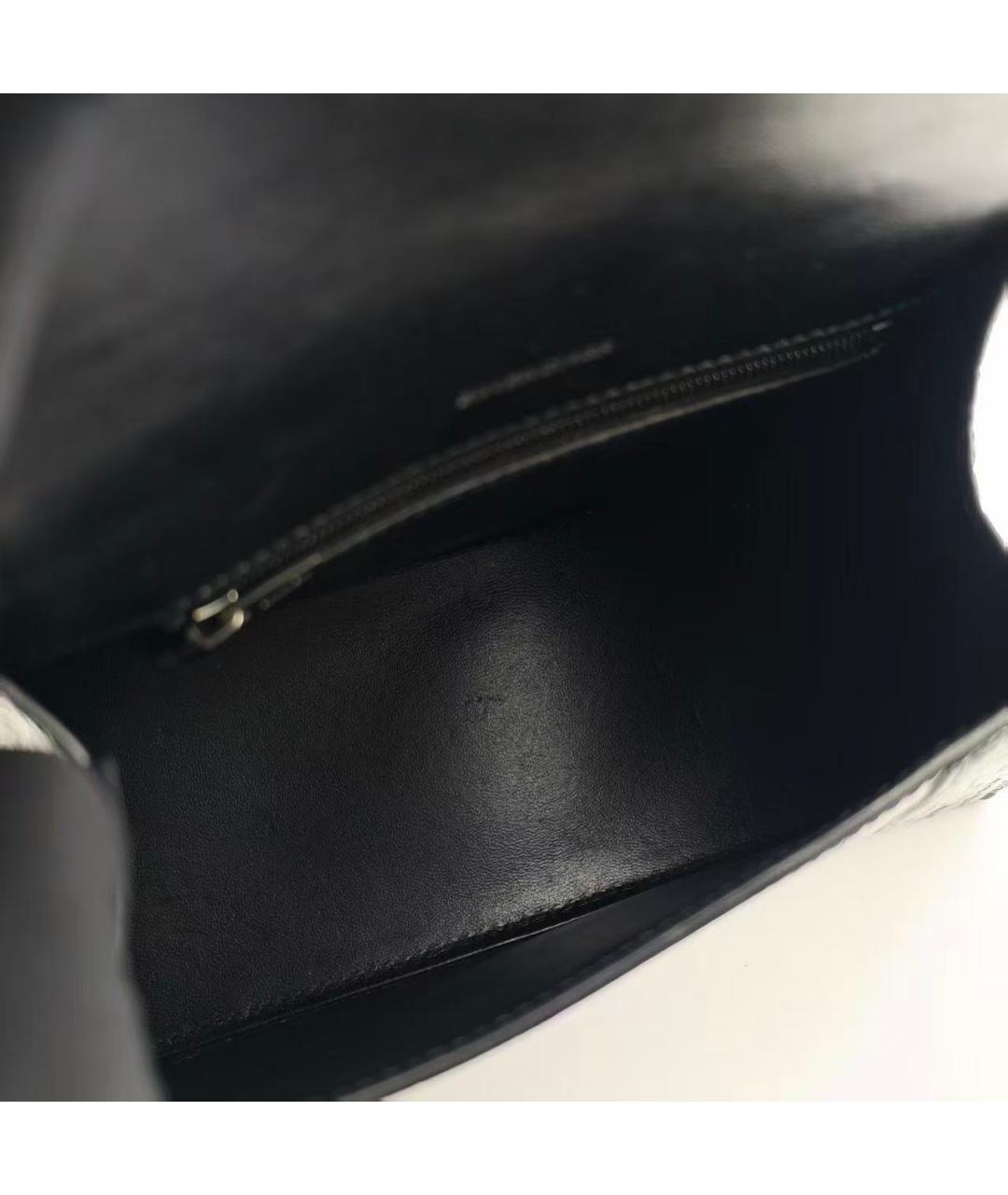 BALENCIAGA Черная кожаная сумка через плечо, фото 8