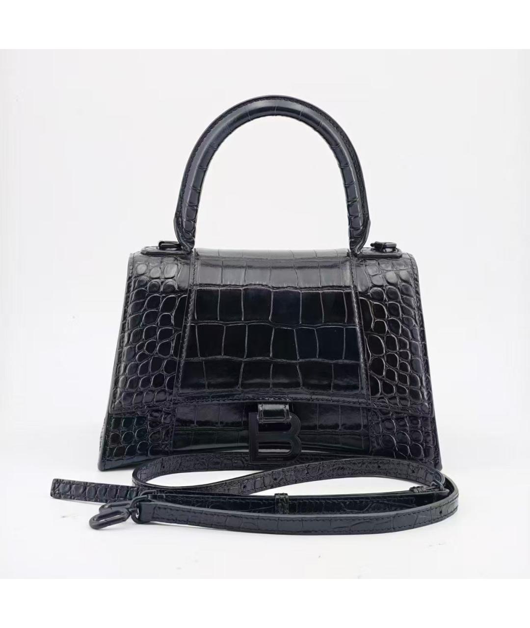 BALENCIAGA Черная кожаная сумка через плечо, фото 2