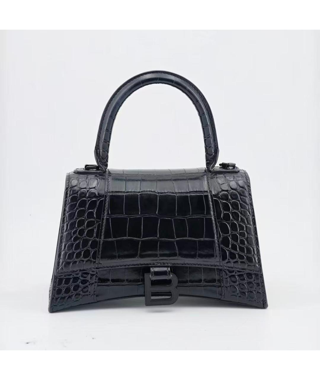 BALENCIAGA Черная кожаная сумка через плечо, фото 3