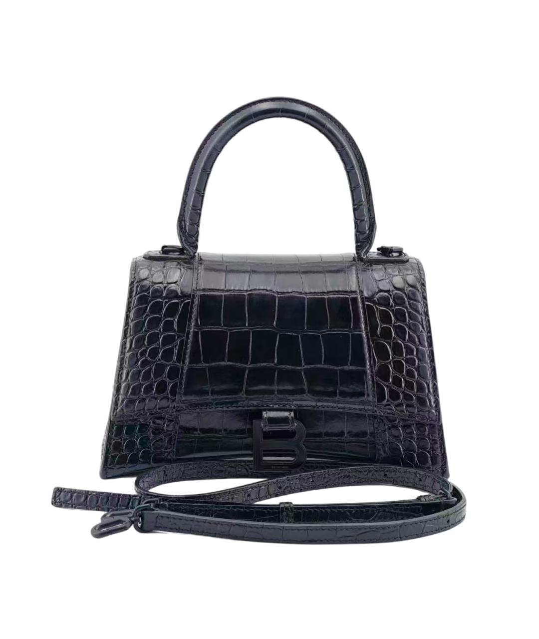 BALENCIAGA Черная кожаная сумка через плечо, фото 9