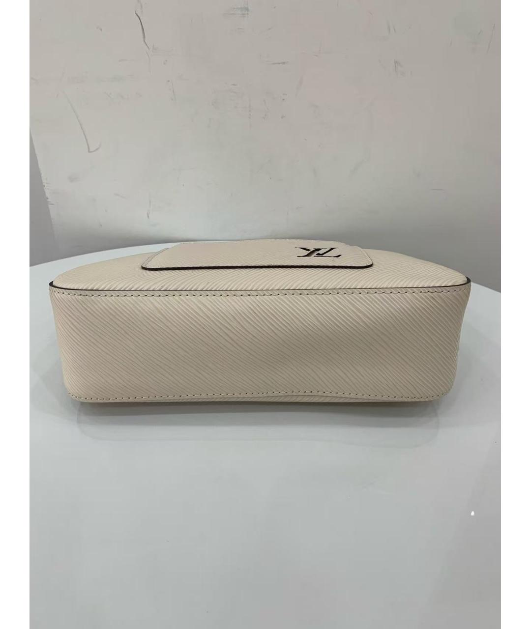 LOUIS VUITTON Бежевая кожаная сумка через плечо, фото 5