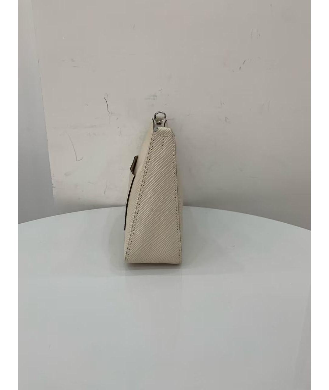 LOUIS VUITTON Бежевая кожаная сумка через плечо, фото 3