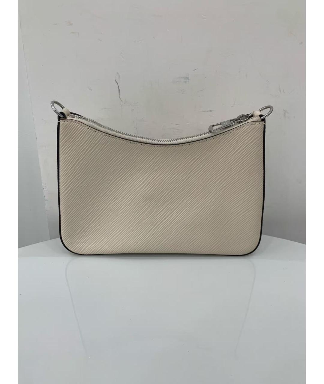 LOUIS VUITTON Бежевая кожаная сумка через плечо, фото 2