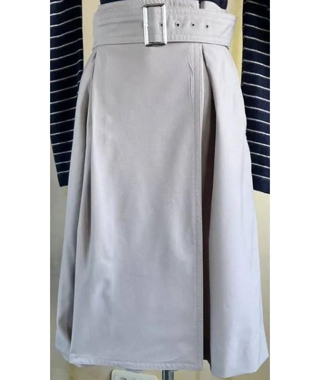 MAX MARA Серые хлопко-эластановые шорты, фото 7