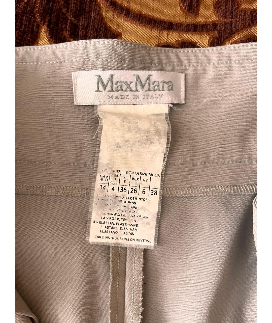 MAX MARA Серые хлопко-эластановые шорты, фото 6