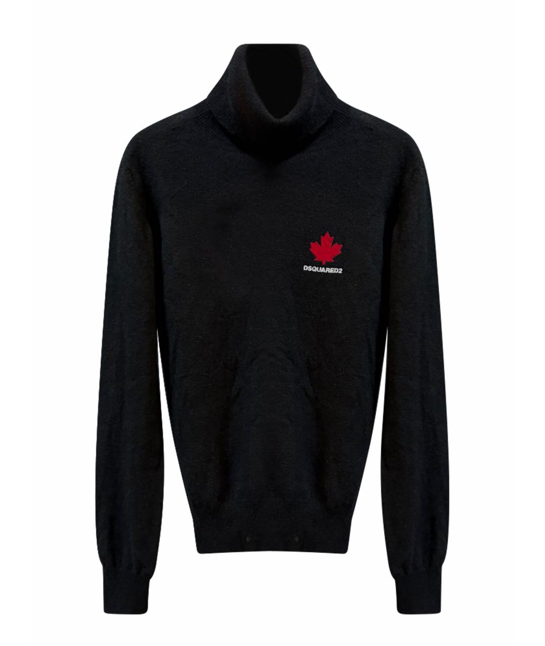DSQUARED2 Черная шерстяная водолазка, фото 1