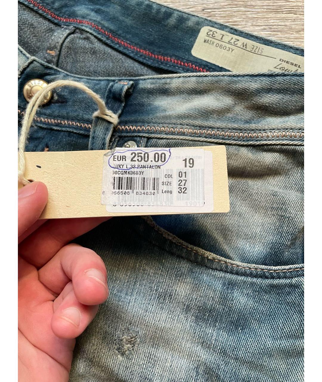 DIESEL Мульти хлопковые прямые джинсы, фото 5