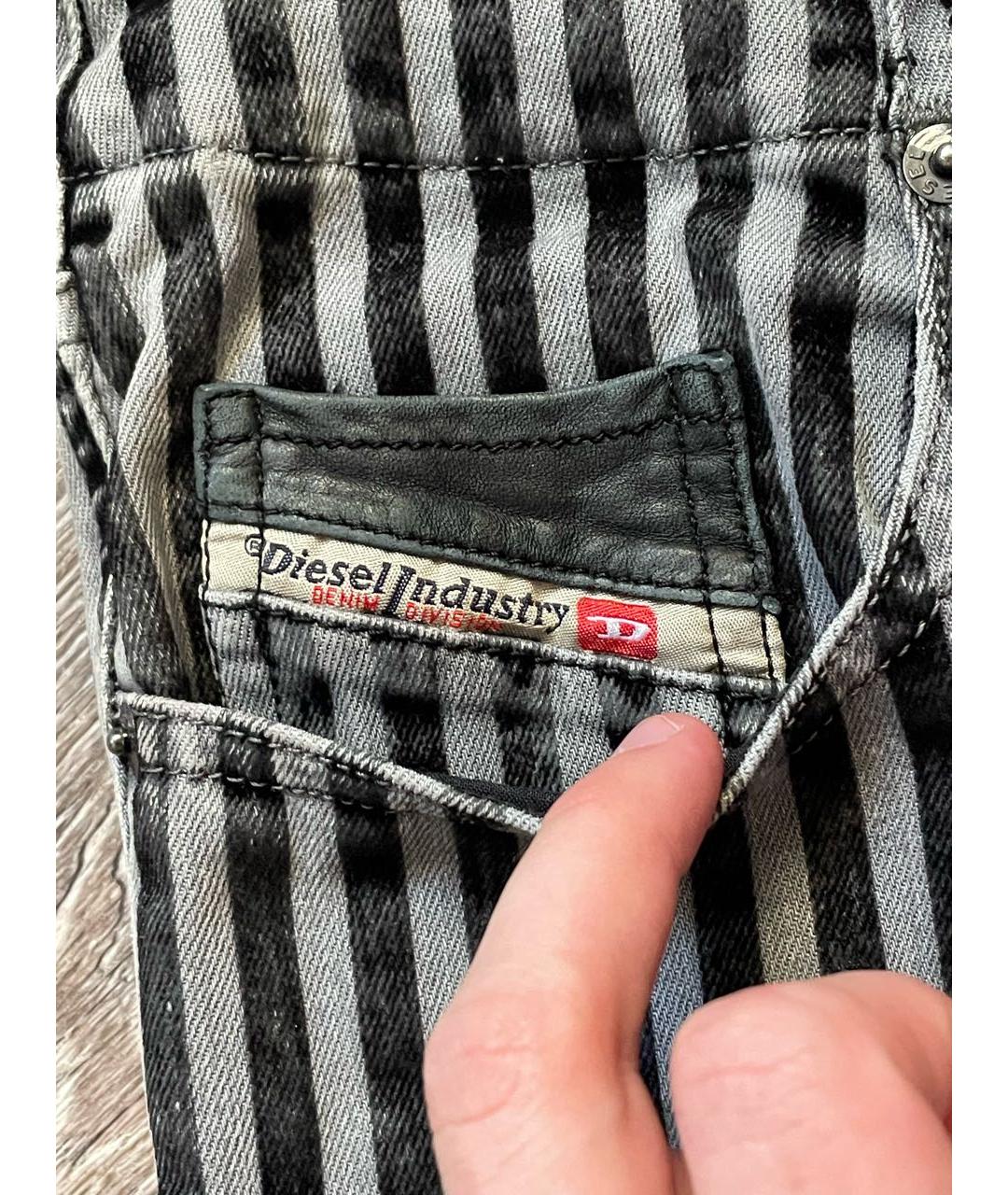 DIESEL Мульти хлопко-эластановые брюки узкие, фото 4