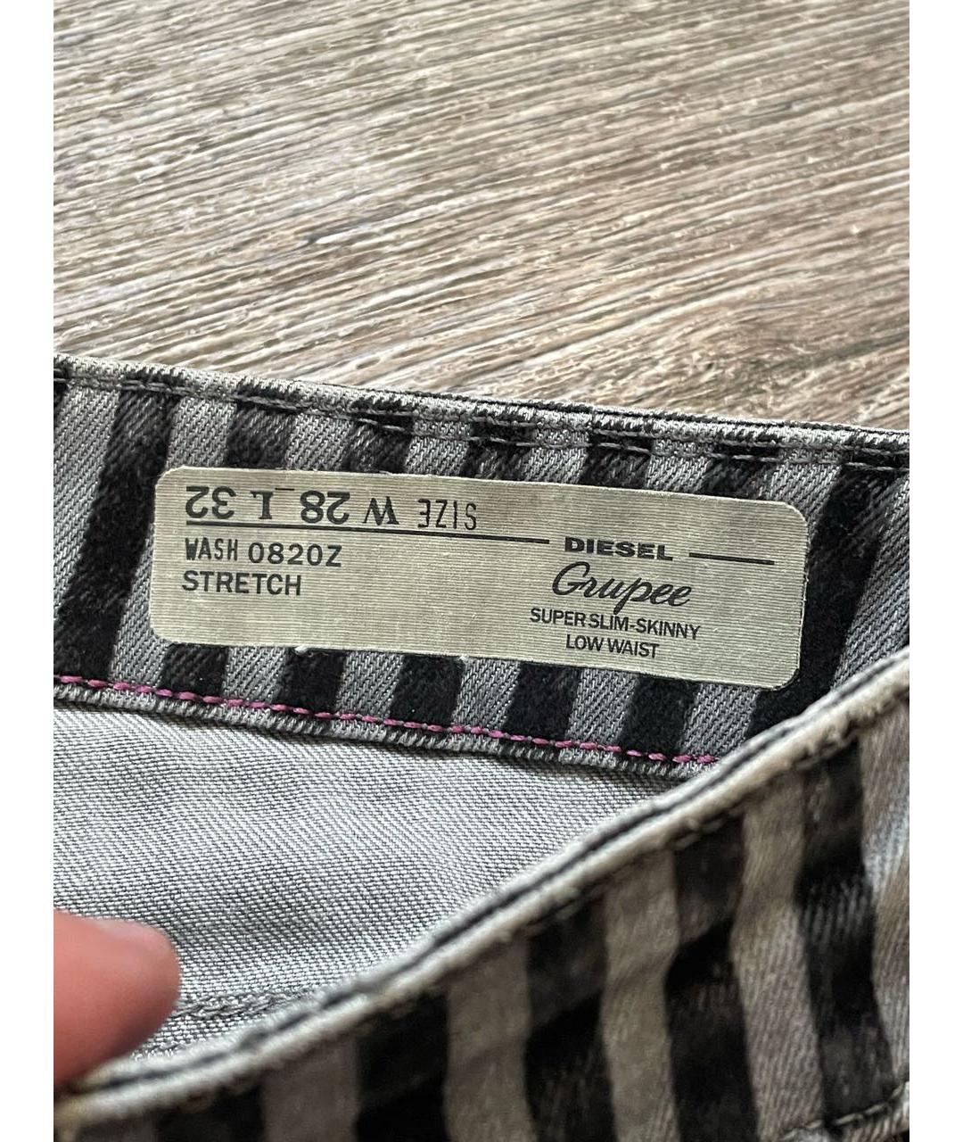 DIESEL Мульти хлопко-эластановые брюки узкие, фото 2