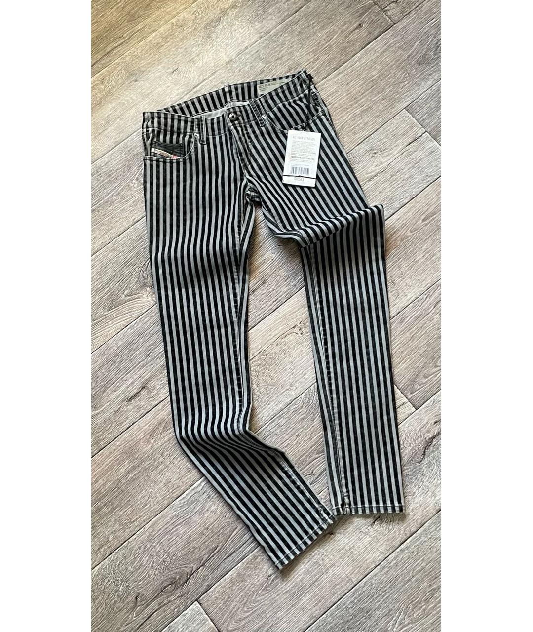 DIESEL Мульти хлопко-эластановые брюки узкие, фото 9