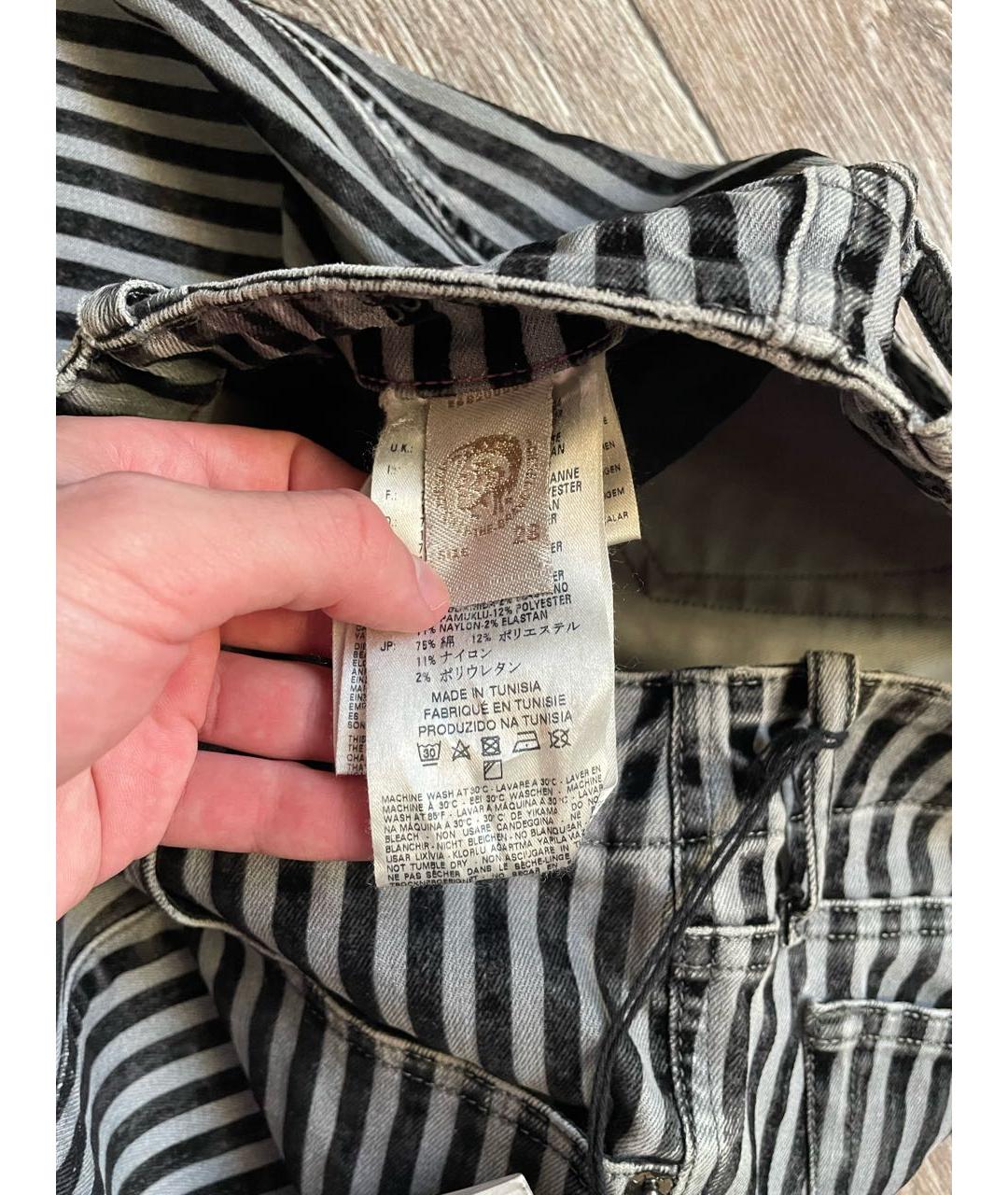 DIESEL Мульти хлопко-эластановые брюки узкие, фото 7
