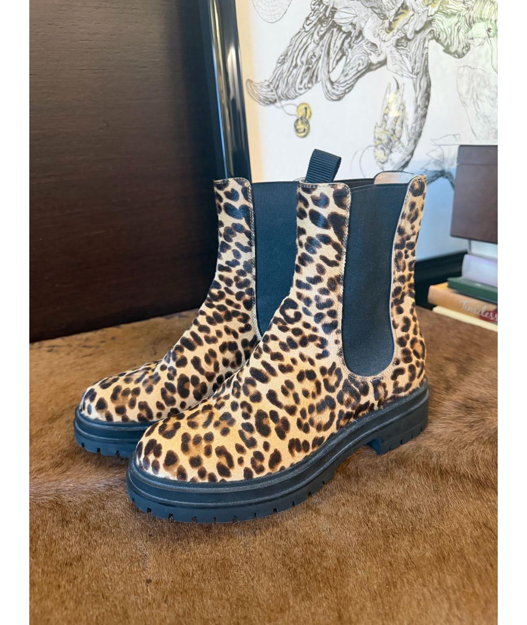 GIANVITO ROSSI Коричневые ботинки из экзотической кожи, фото 3