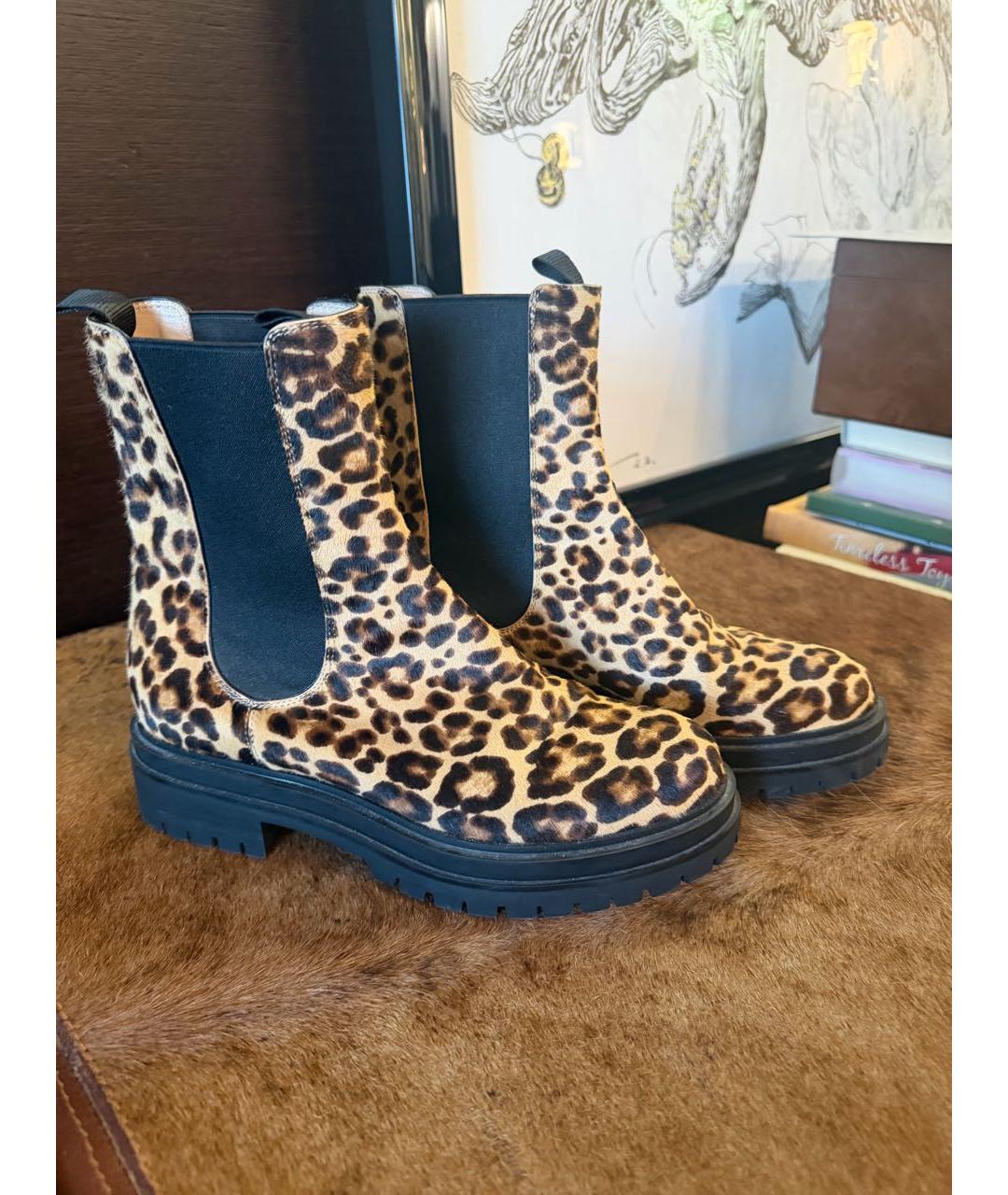 GIANVITO ROSSI Коричневые ботинки из экзотической кожи, фото 5