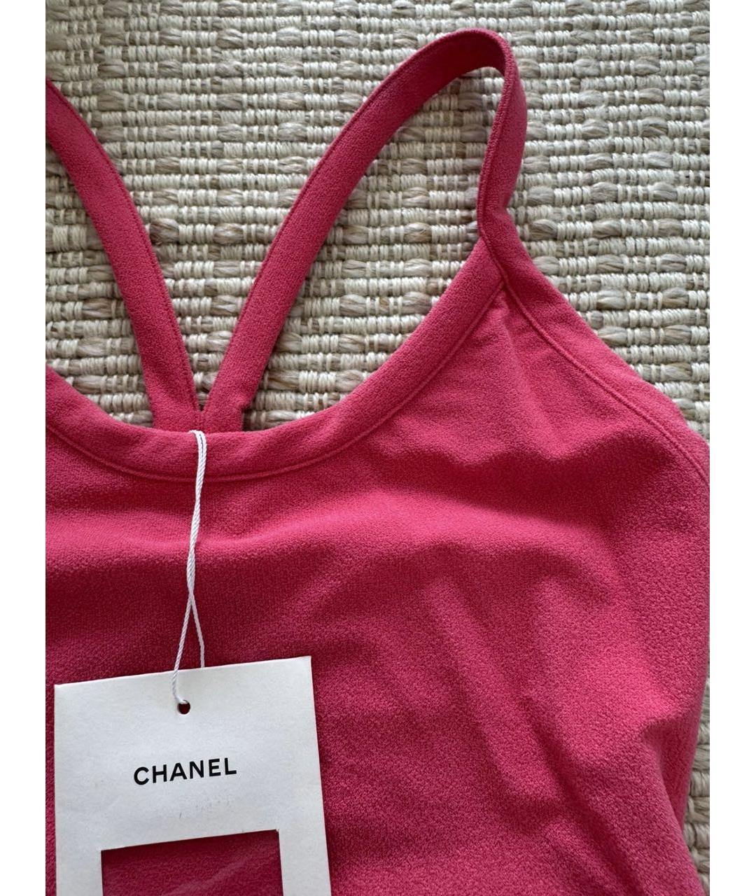 CHANEL Коралловый вискозный купальник, фото 5