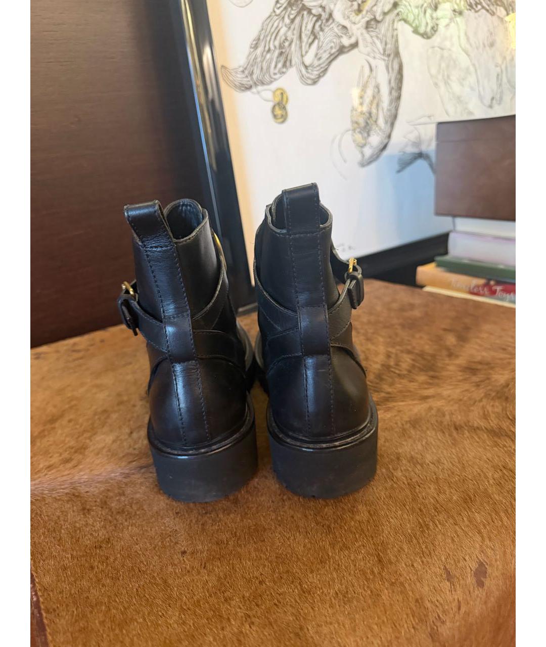 VALENTINO Черные кожаные ботинки, фото 3
