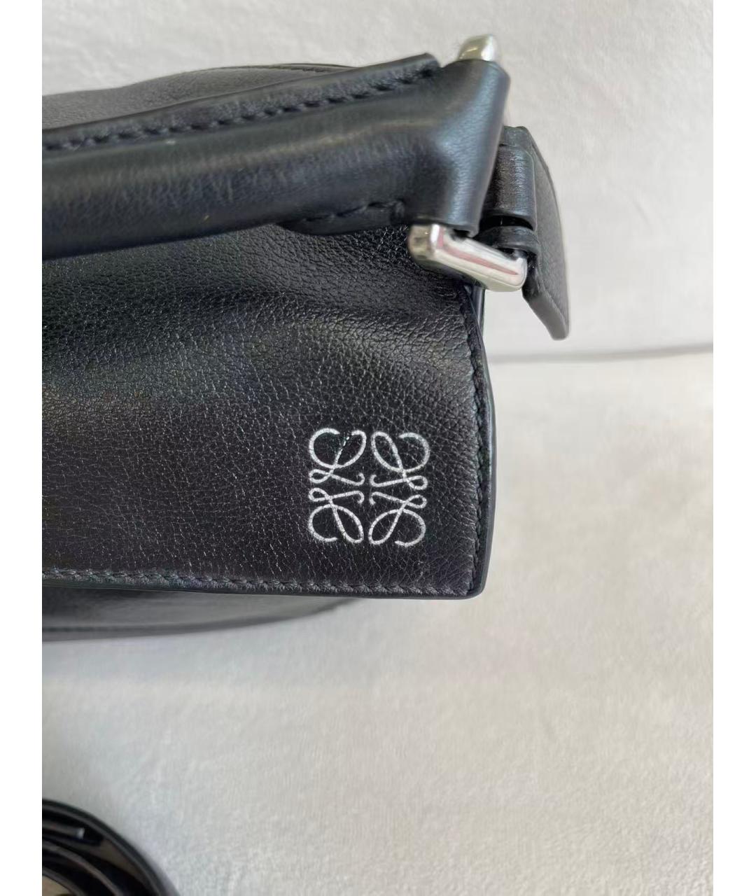 LOEWE Черная кожаная сумка через плечо, фото 4