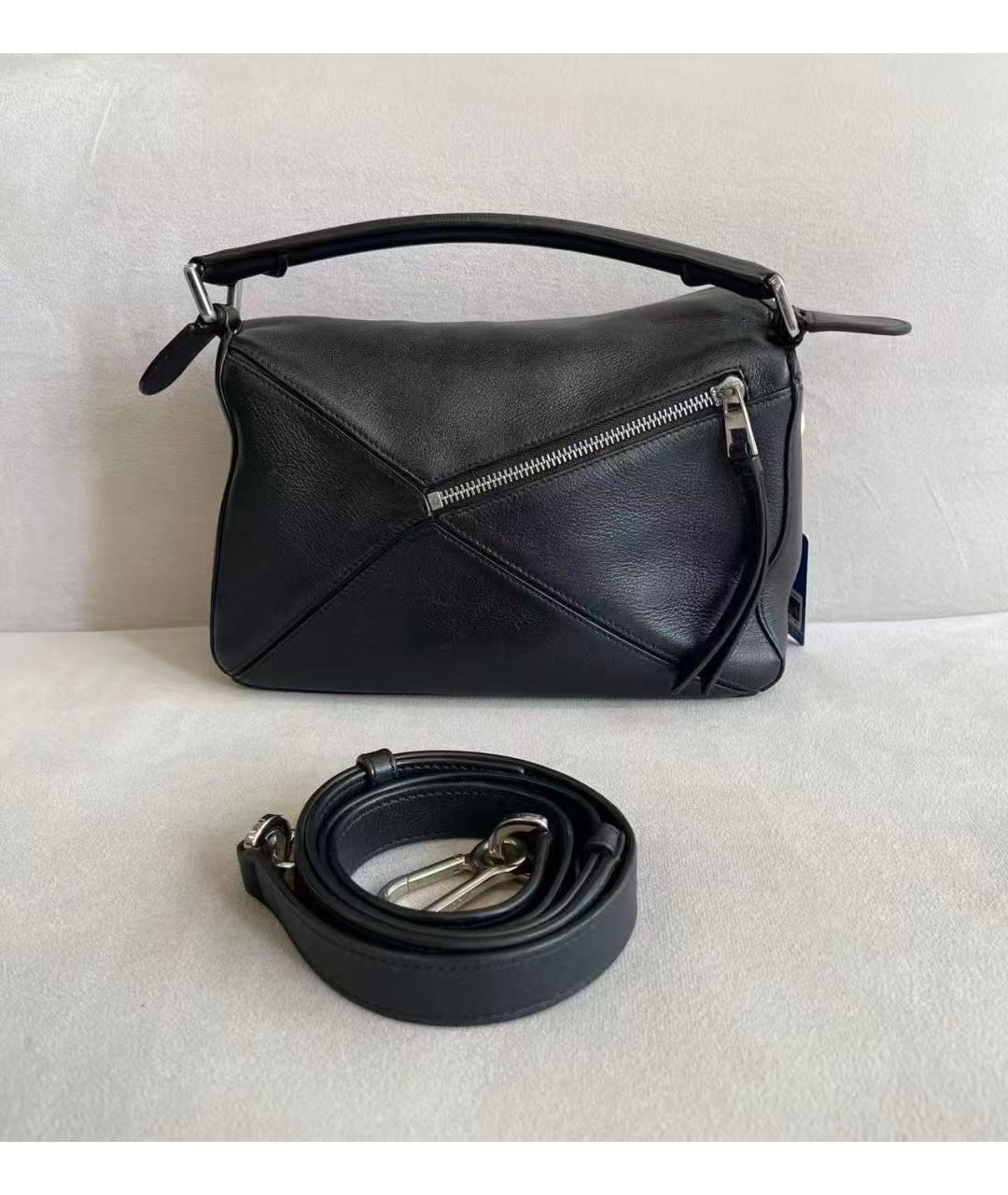 LOEWE Черная кожаная сумка через плечо, фото 3