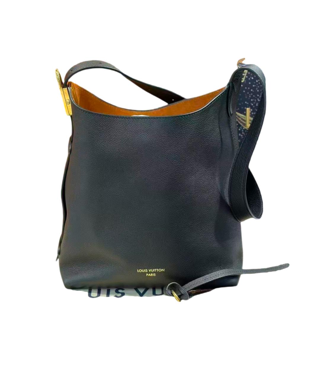 LOUIS VUITTON BEAUTY Черная кожаная сумка через плечо, фото 8