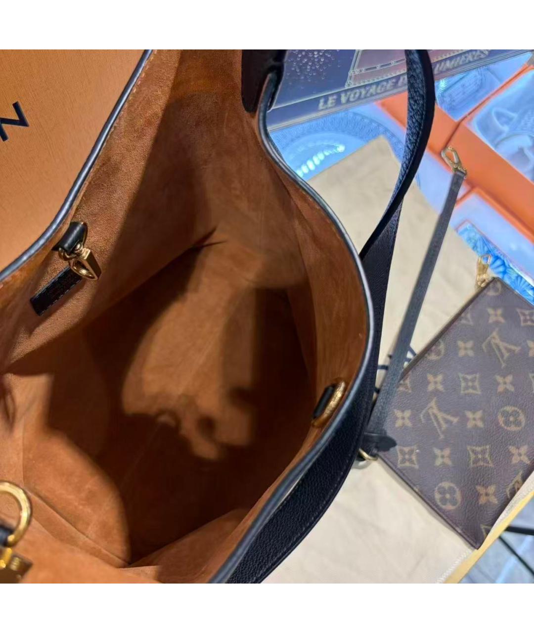 LOUIS VUITTON BEAUTY Черная кожаная сумка через плечо, фото 5