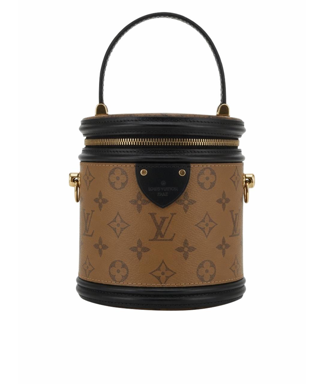 LOUIS VUITTON Коричневая кожаная сумка с короткими ручками, фото 1