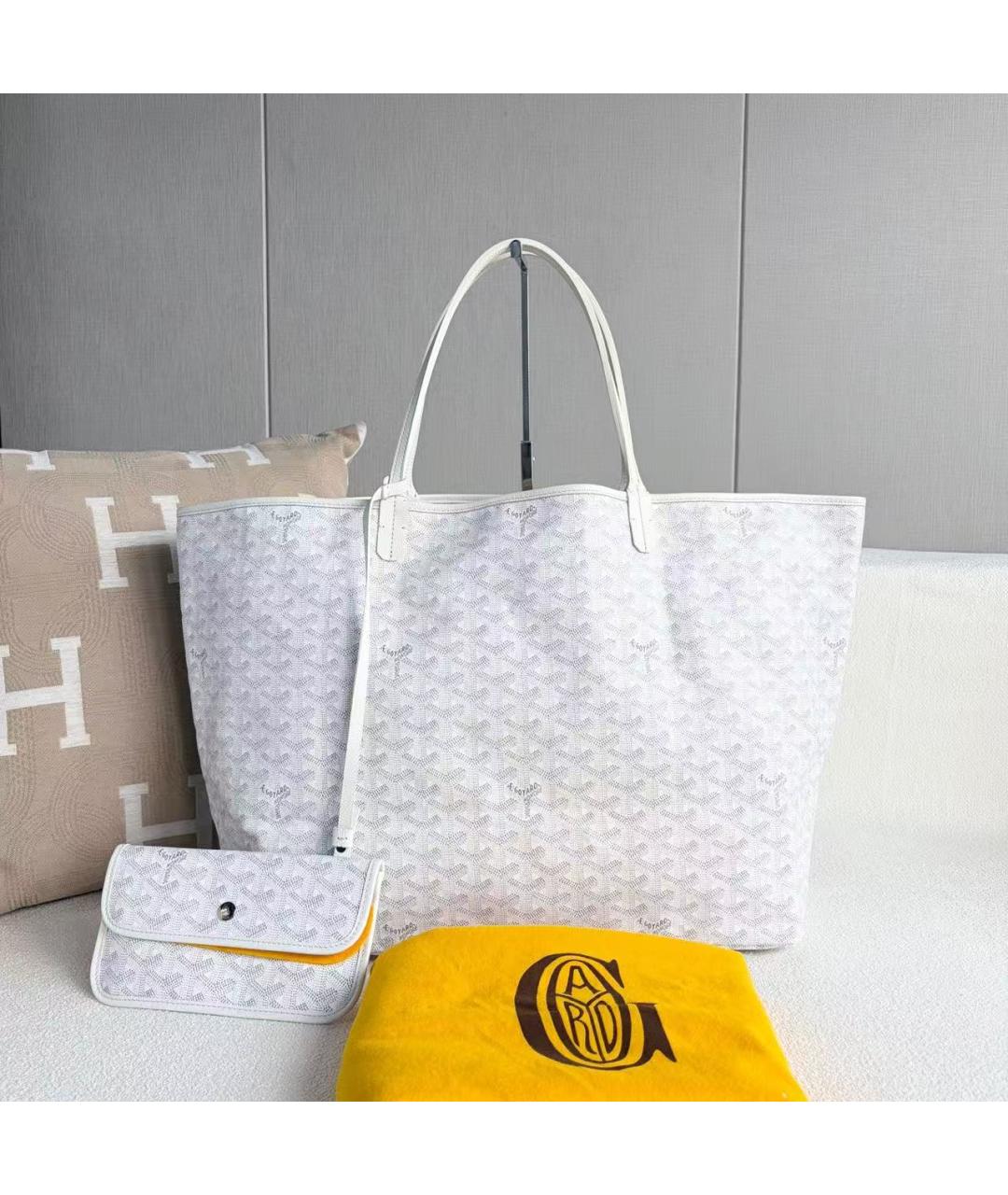 GOYARD Белая сумка тоут, фото 2