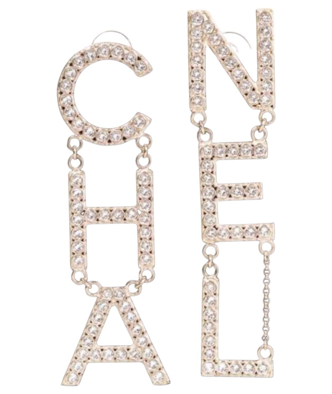 CHANEL Золотые металлические серьги, фото 1