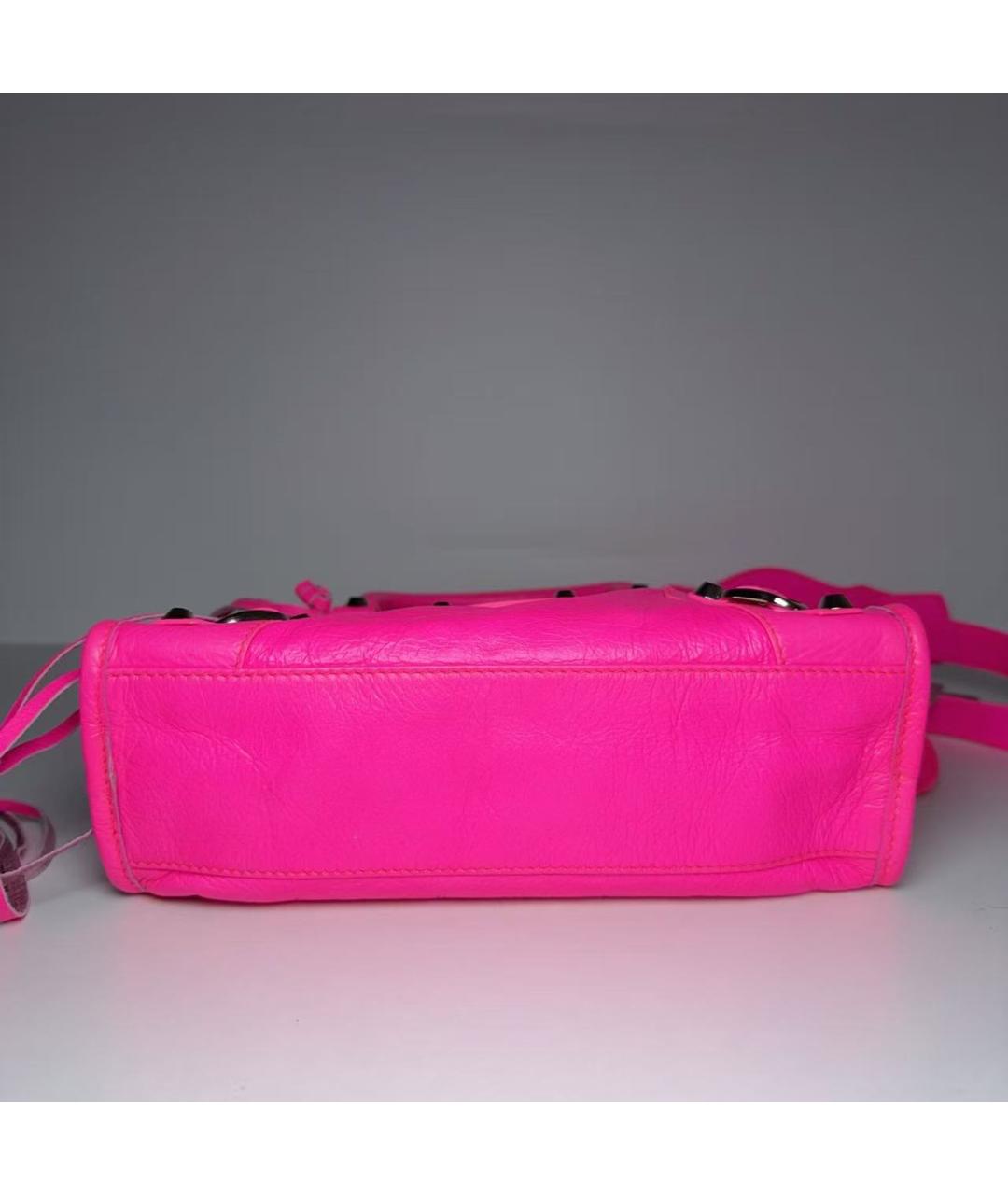 BALENCIAGA Розовая кожаная сумка через плечо, фото 5