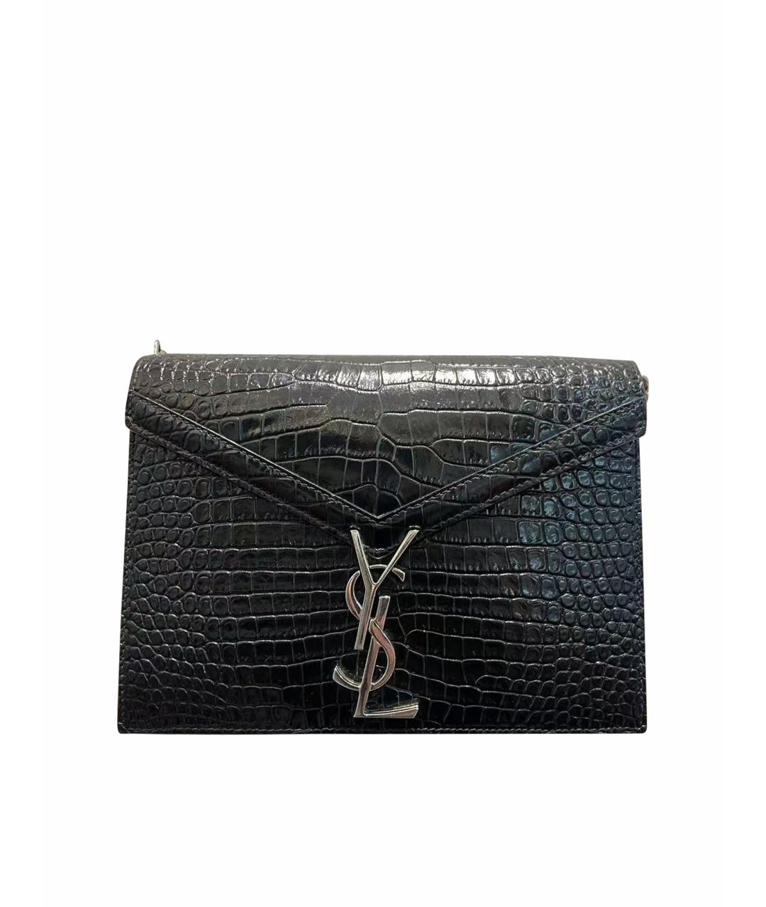 YVES SAINT LAURENT BEAUTY Черная кожаная сумка через плечо, фото 1