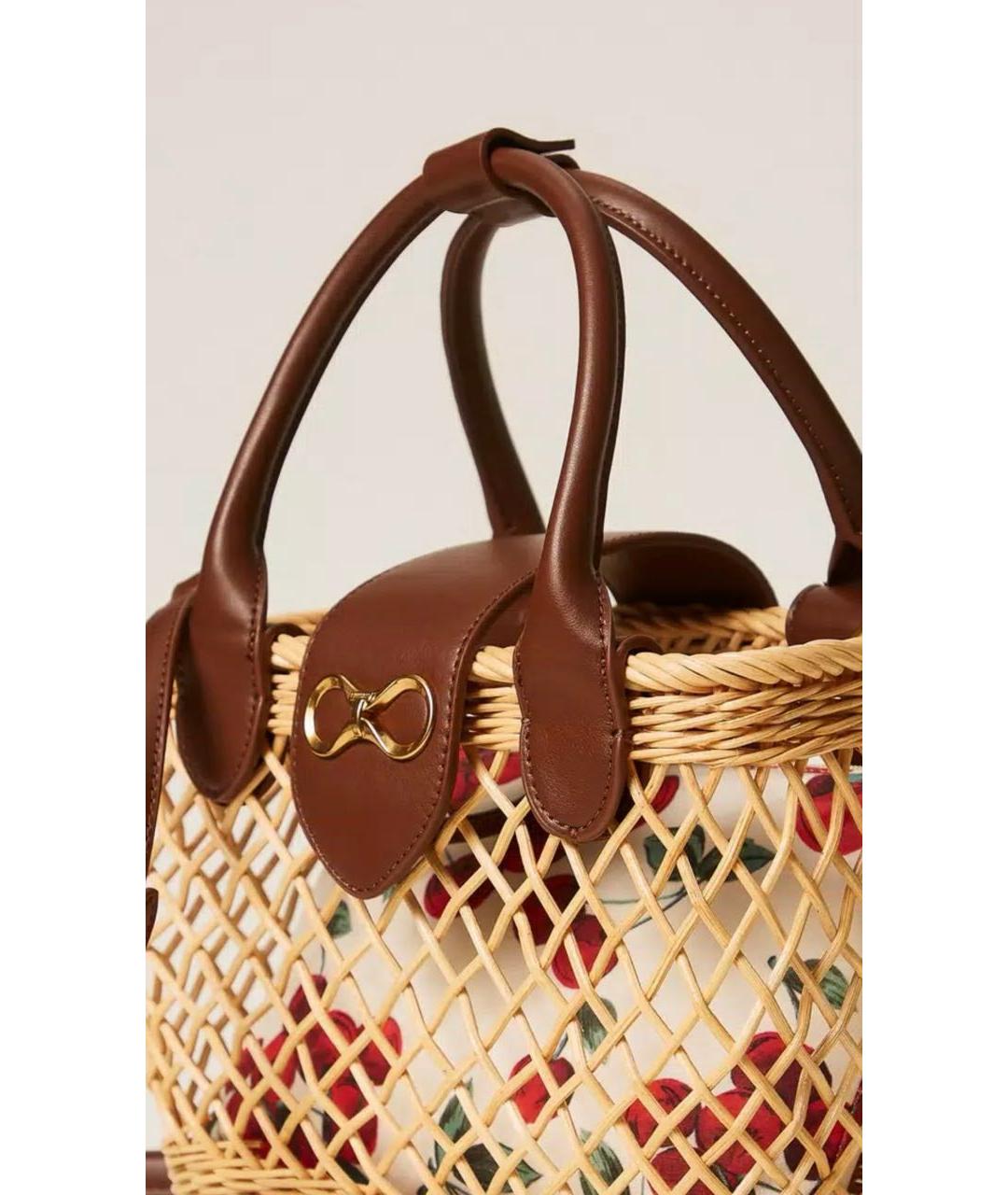 TWIN-SET Бежевая пелетеная сумка через плечо, фото 2