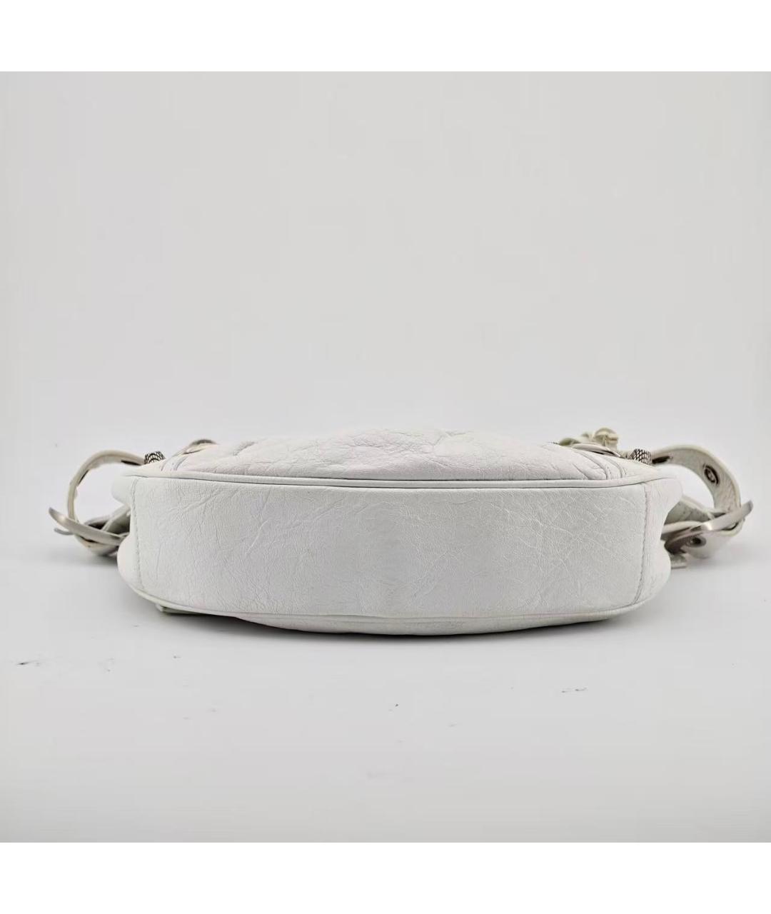 BALENCIAGA Белая кожаная сумка через плечо, фото 8