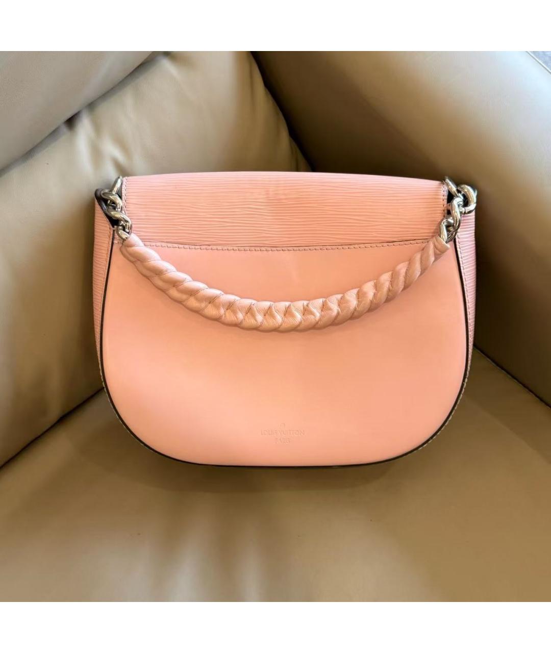 LOUIS VUITTON Коралловая кожаная сумка через плечо, фото 2