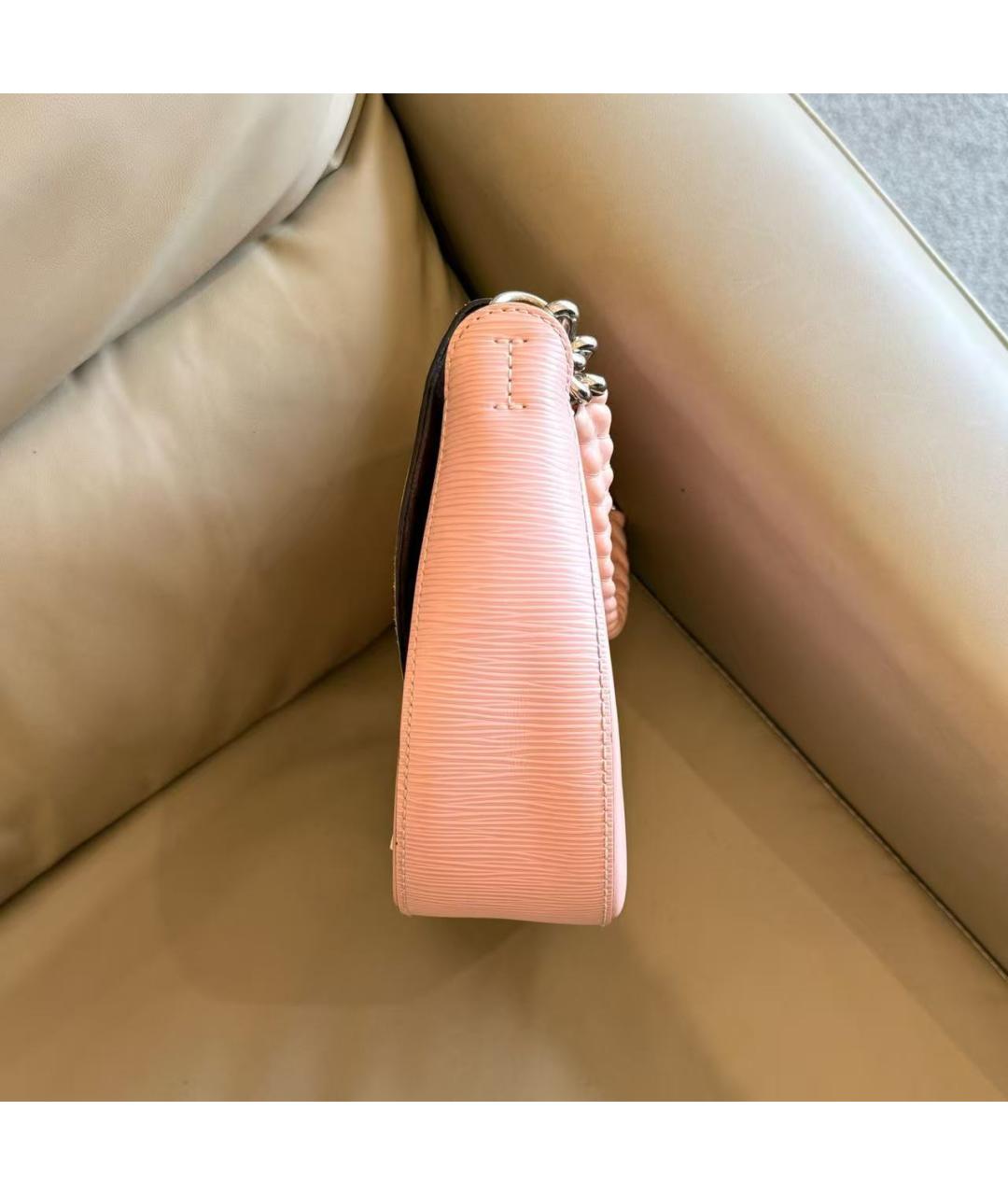 LOUIS VUITTON Коралловая кожаная сумка через плечо, фото 3