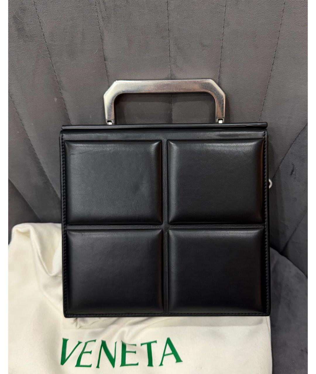 BOTTEGA VENETA Черная кожаная сумка на плечо, фото 3