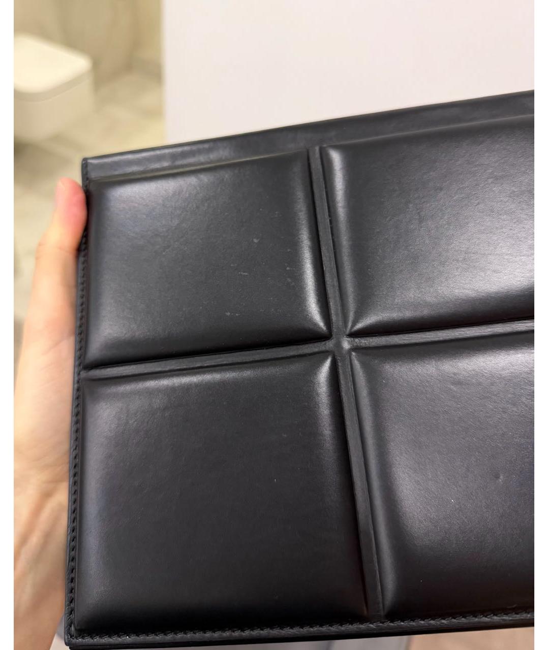 BOTTEGA VENETA Черная кожаная сумка на плечо, фото 8