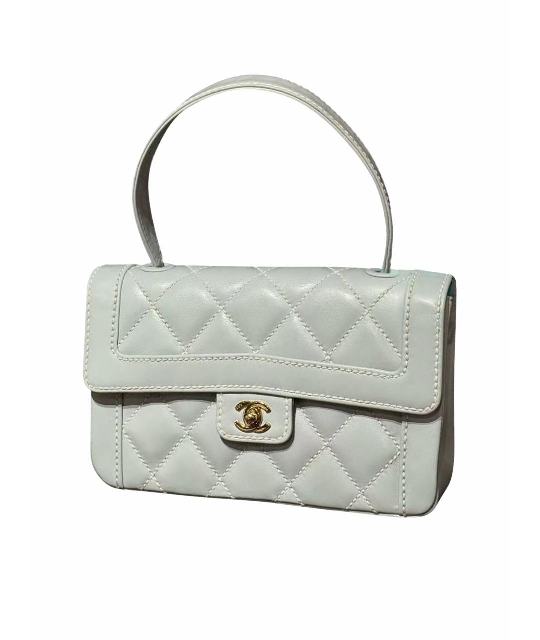 CHANEL Белая кожаная сумка через плечо, фото 1