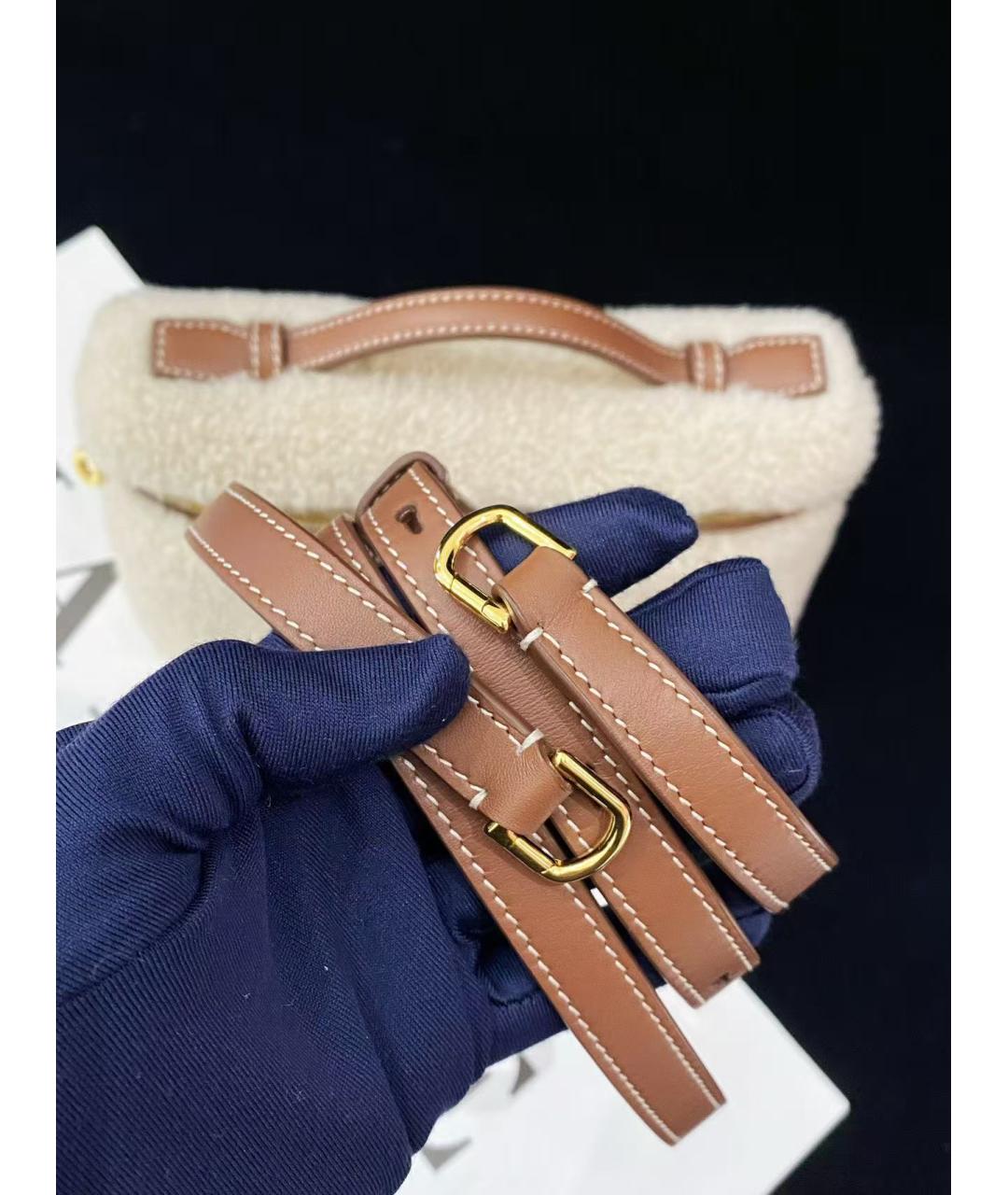 LORO PIANA Бежевая сумка через плечо, фото 5