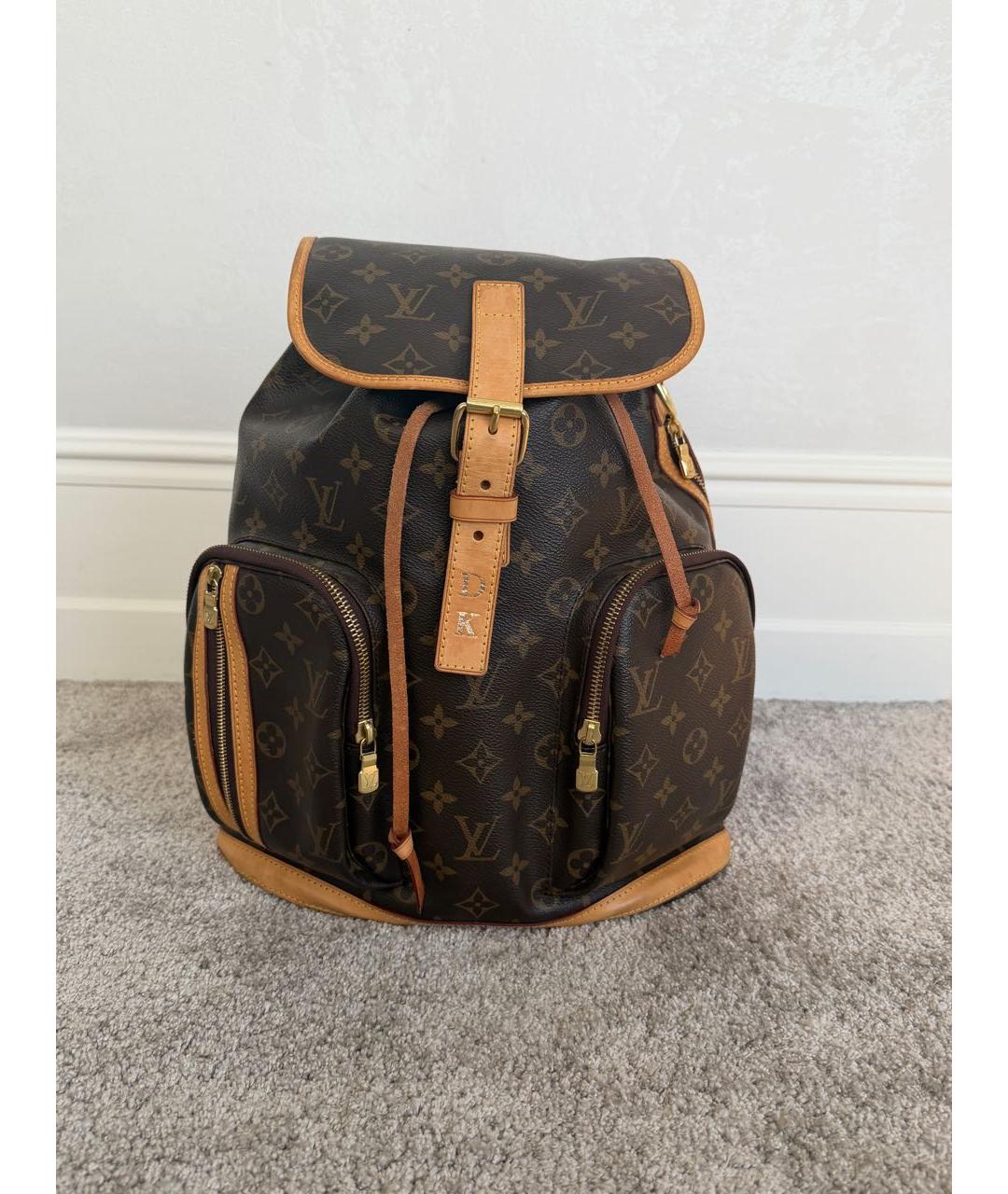 LOUIS VUITTON Коричневый синтетический рюкзак, фото 5