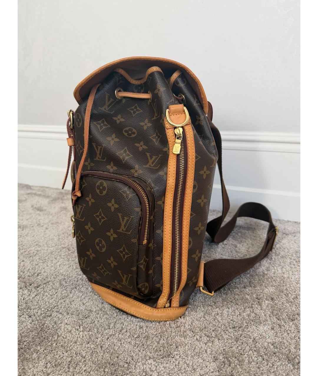 LOUIS VUITTON Коричневый синтетический рюкзак, фото 2