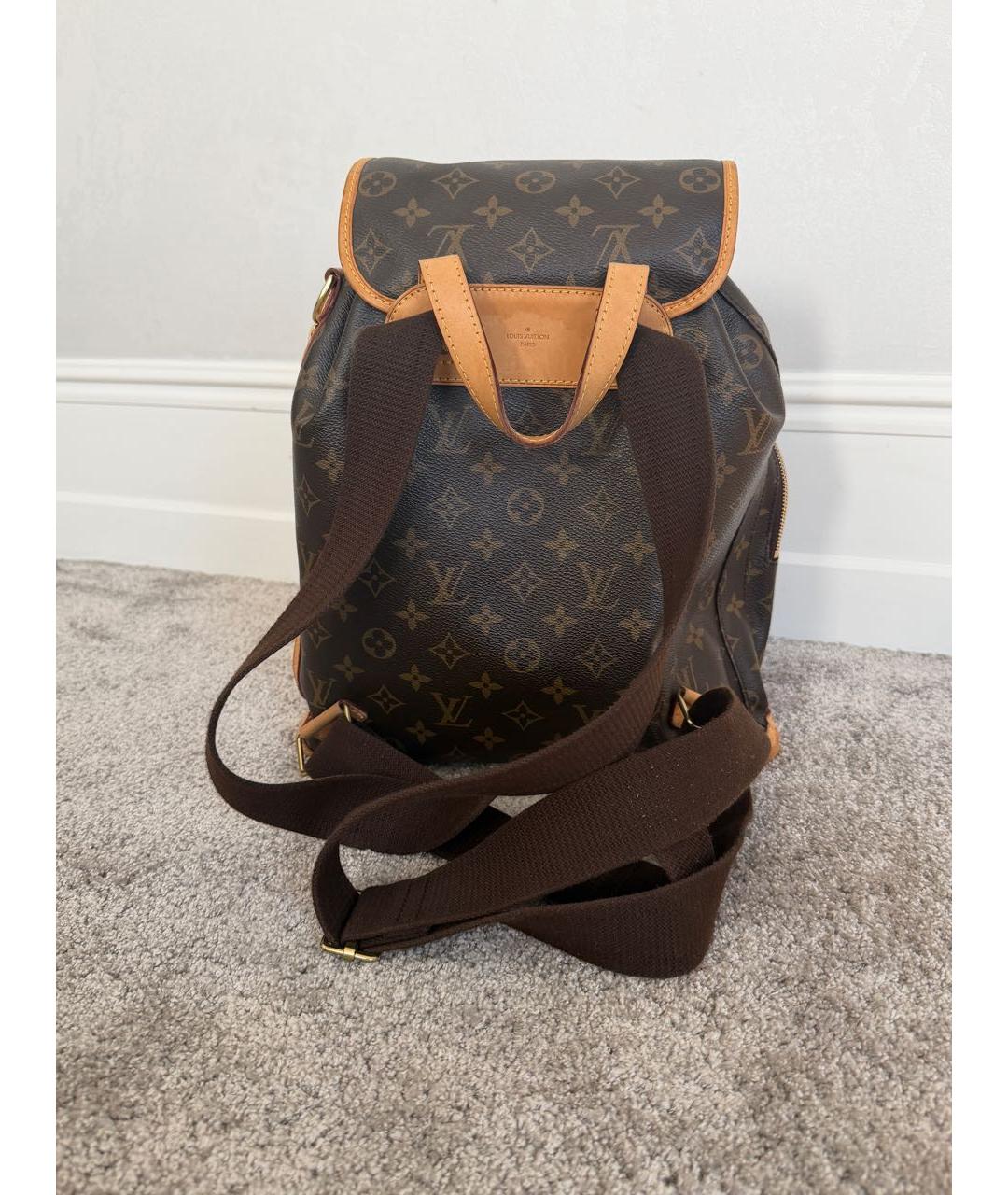 LOUIS VUITTON Коричневый синтетический рюкзак, фото 3