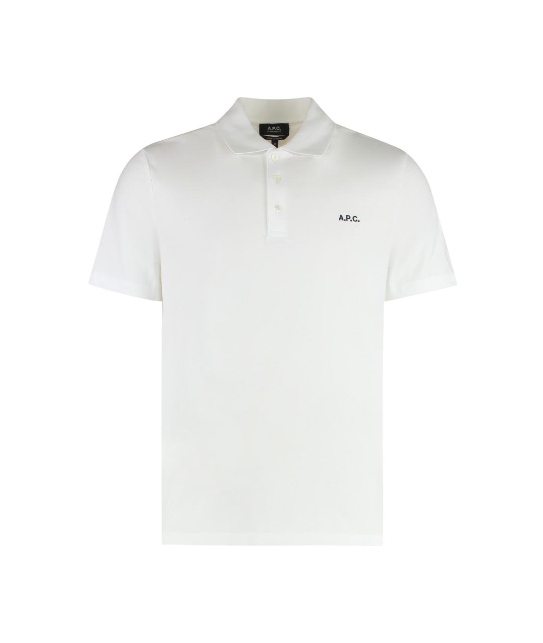 A.P.C. Белое хлопковое поло с коротким рукавом, фото 1
