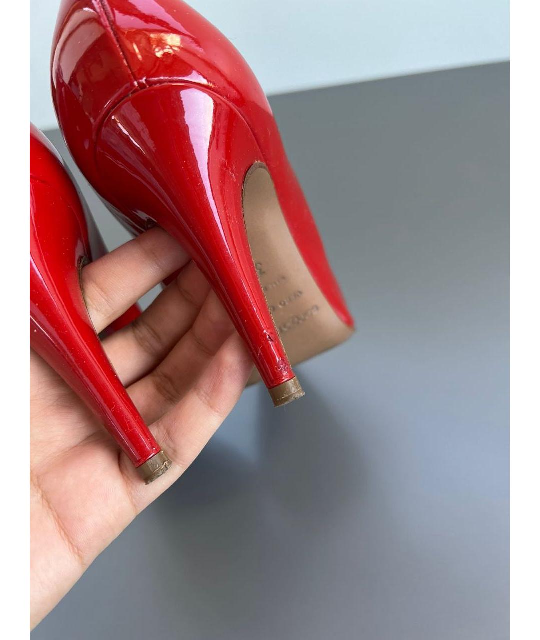 SERGIO ROSSI Красные туфли из лакированной кожи, фото 8