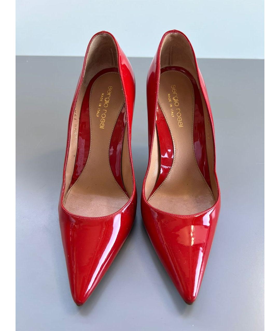 SERGIO ROSSI Красные туфли из лакированной кожи, фото 2