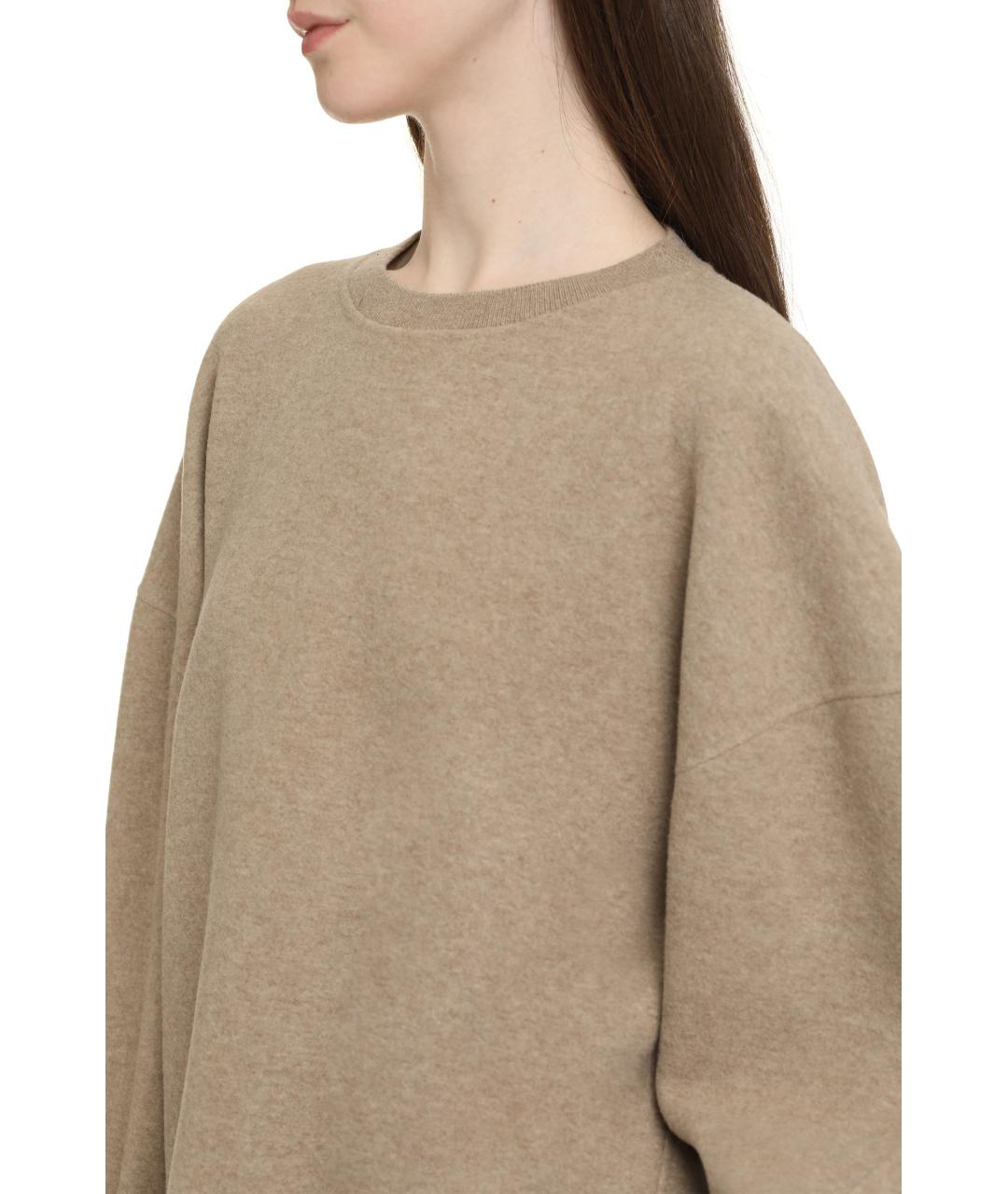 MAX MARA Бежевый шерстяной джемпер / свитер, фото 5