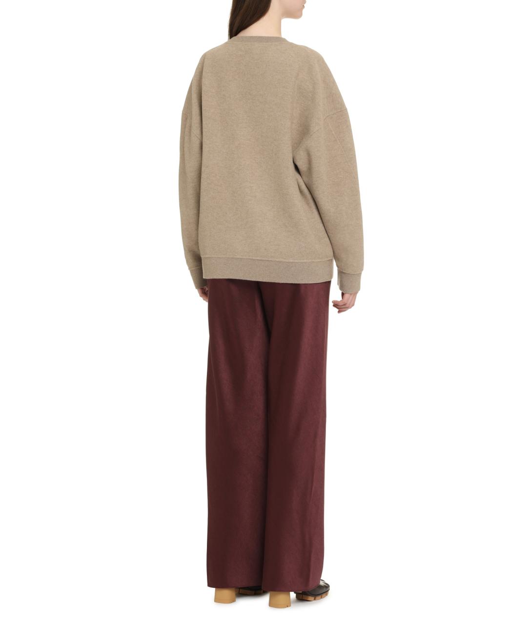 MAX MARA Бежевый шерстяной джемпер / свитер, фото 4