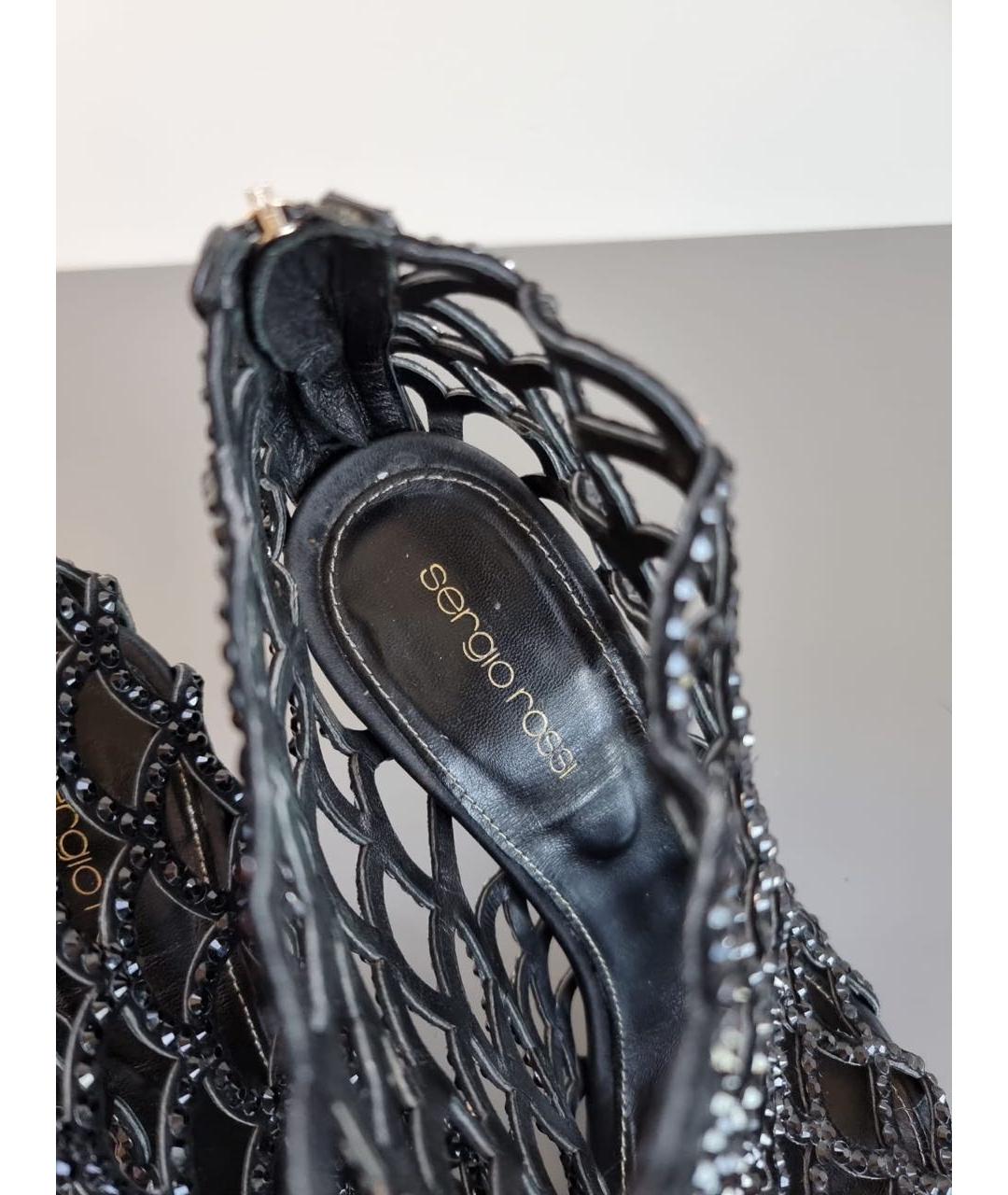 SERGIO ROSSI Черные ботильоны, фото 7