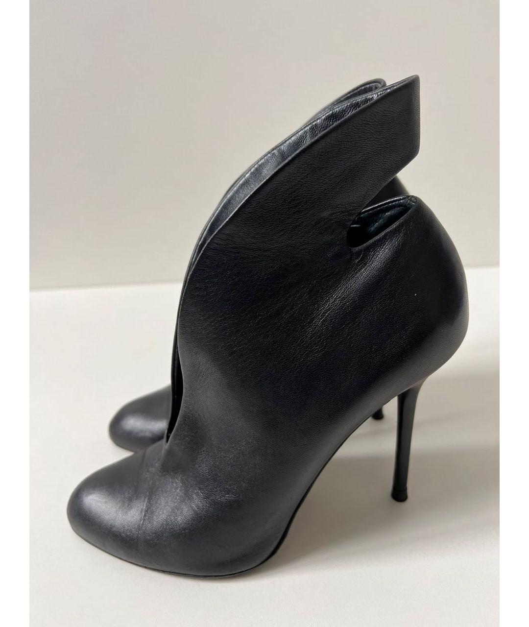 SERGIO ROSSI Черные кожаные ботильоны, фото 3
