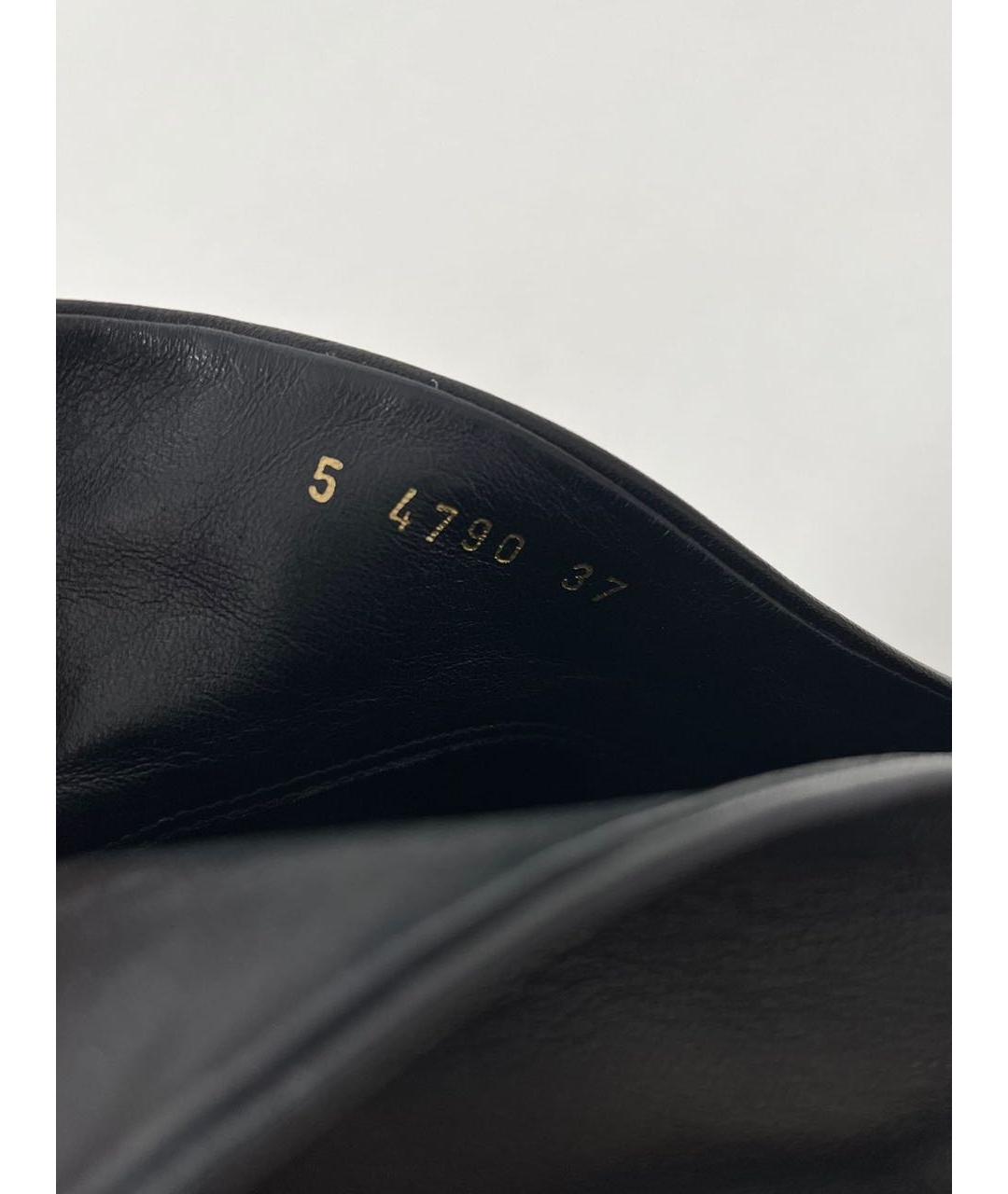 SERGIO ROSSI Черные кожаные ботильоны, фото 5